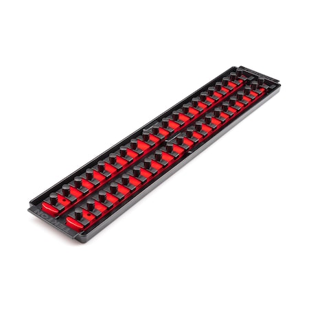 Tekton 3/8 Inch Drive 2-Rail Socket Organizer Set, Red (40-Tool) OST13140